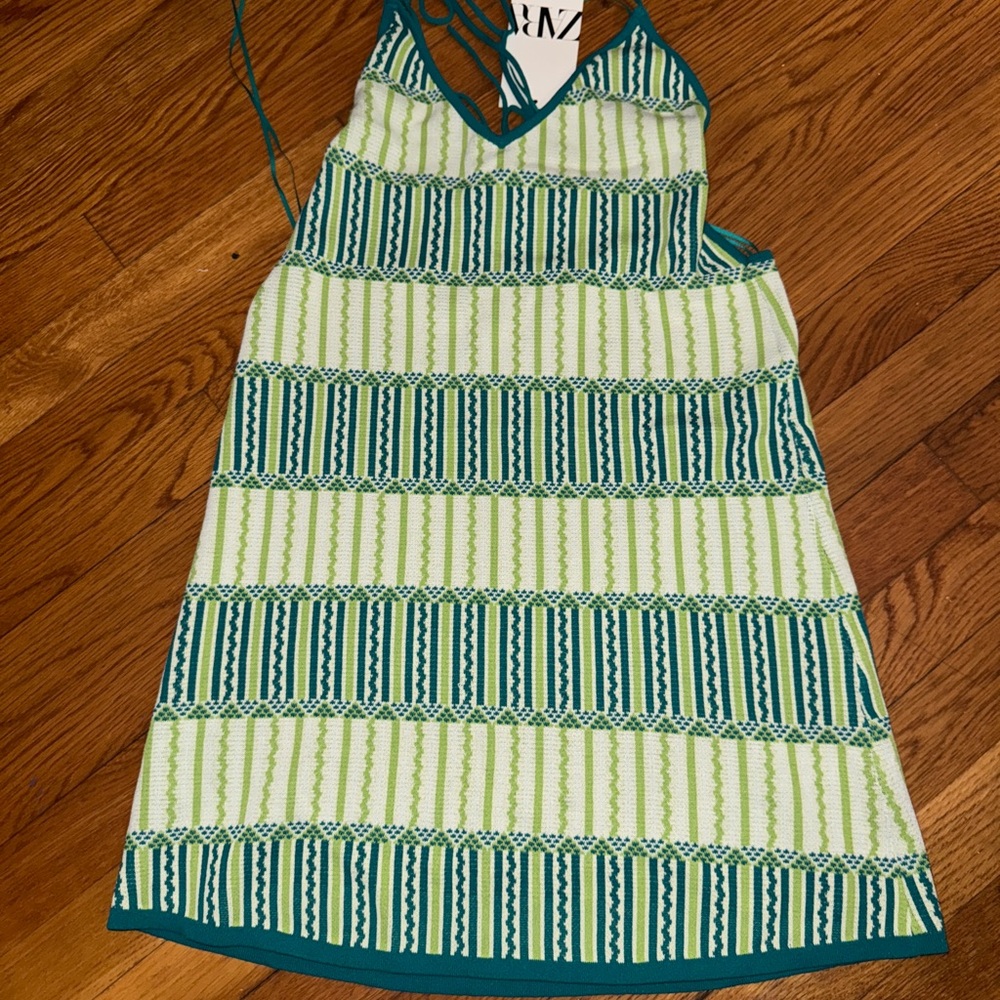 Chic Striped Halter Dress